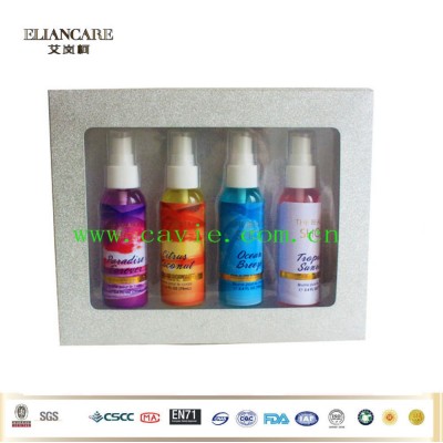 4pk 70ml scented long-lasting moisturizing body spray box set gift