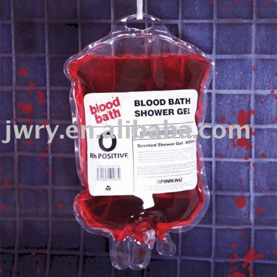 400ML BLOOD BAG SHAPED BUBBLE BATH IN PVC BAG